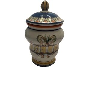 Villa della Luna Pfaltzgraff Ceramic Apothecary Jar "DELIA" With Lid 2004